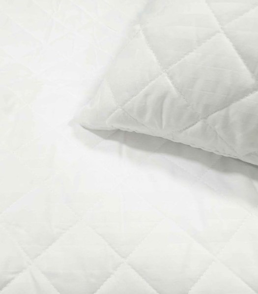 Επίστρωμα Καπιτονέ 140x200+35εκ. White Stripe Microfiber (Σετ 6 Τεμάχια) (Ύφασμα: Microfiber, Χρώμα: Λευκό) - OEM - 5201847012514